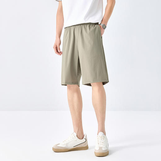 GXG男装25夏季时尚抽绳松紧腰薄款透气宽松休闲短裤男式五分裤K&C 商品图7