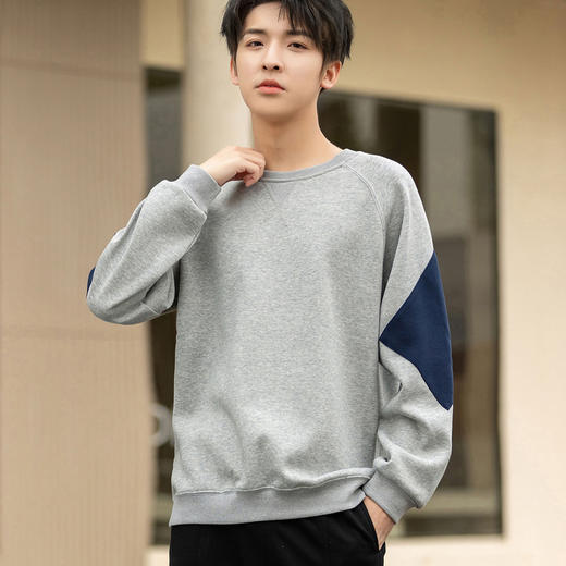 GXG男装秋季时尚撞色拼接运动休闲男式圆领长袖卫衣K&C 商品图10