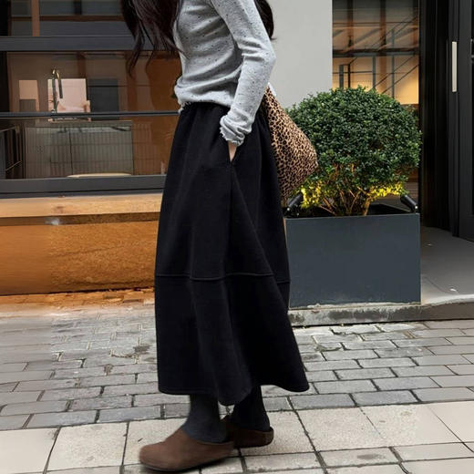 BeauMuse毛呢花苞裙 商品图4