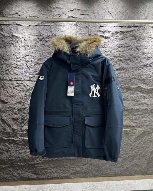 D121527冬季新款情侣款大口袋工装毛领羽绒服 商品图1