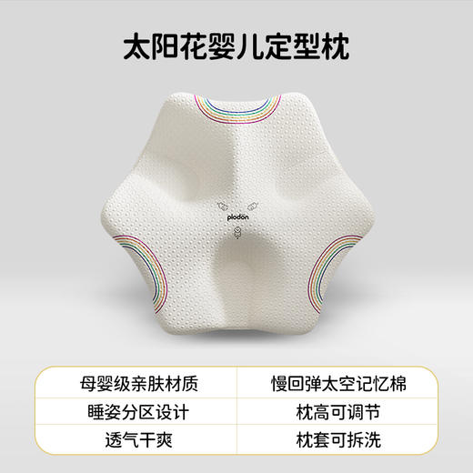 浦利顿新生儿婴儿宝宝枕头0到6个月可水洗睡圆头矫正头型定型枕PLD-GM-103148 商品图1