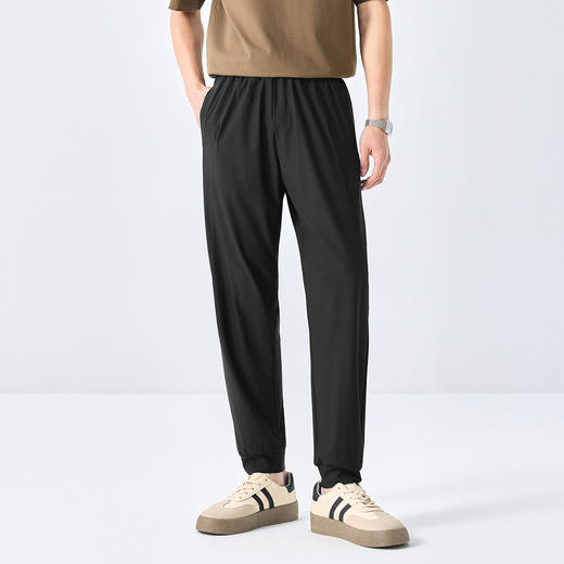 GXG男装25夏季松紧腰柔软舒适轻薄透气收口百搭男式休闲裤K&C 商品图4