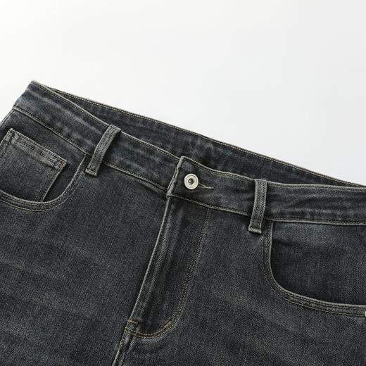 GXG男装25秋季时尚简约复古水洗日常通勤舒适直筒男士牛仔长裤K&C 商品图7