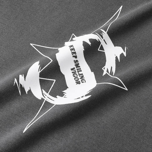 GXG男装【加绒保暖】冬季四芒星印花圆领舒适男式圆领休闲卫衣K&C 商品图5