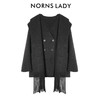 NORNS LADY诺恩 羊毛混纺V领毛呢大衣女复古围巾外套 T25WA37873 商品缩略图2