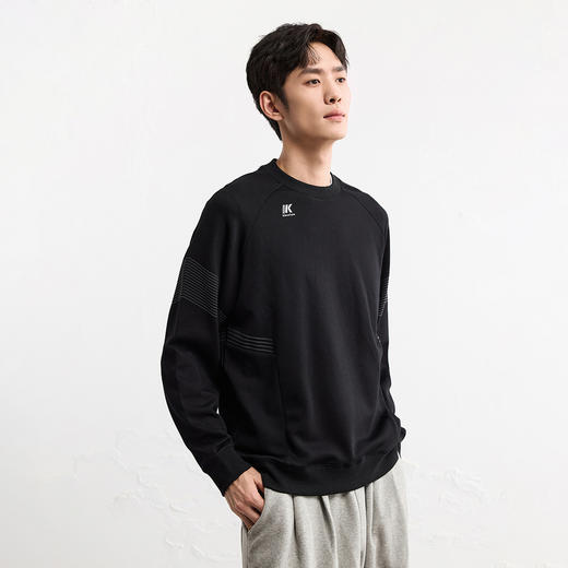 GXG男装25秋季潮流撞色简约百搭舒适休闲户外运动男式圆领卫衣K&C 商品图2