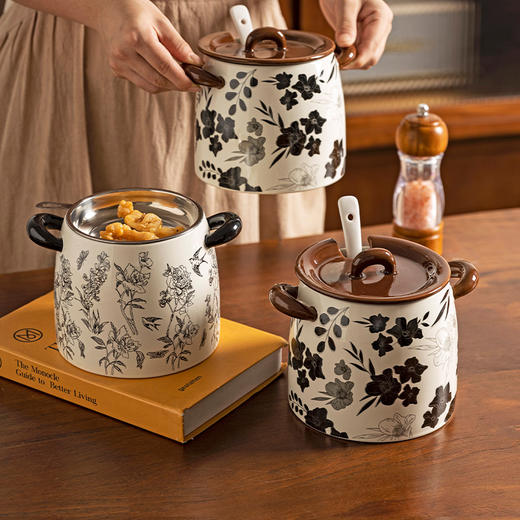 摩登主妇猪油罐家用陶瓷耐高温食品级厨房专用辣椒油泼辣子调料罐 商品图0