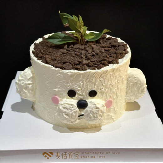 小狗盆栽（翻糖提前1天预定）需自提，叶子随机 商品图0