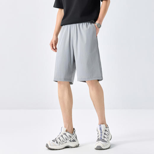 GXG男装25夏季时尚抽绳松紧腰薄款透气宽松休闲短裤男式五分裤K&C 商品图5