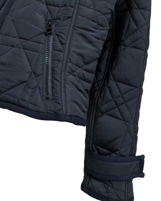 女款藤格纹绗缝短款棉服he010 商品图2