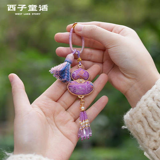 灵隐文创  宋锦葫芦挂件马年系列招米钥匙扣非遗纪念品 商品图1