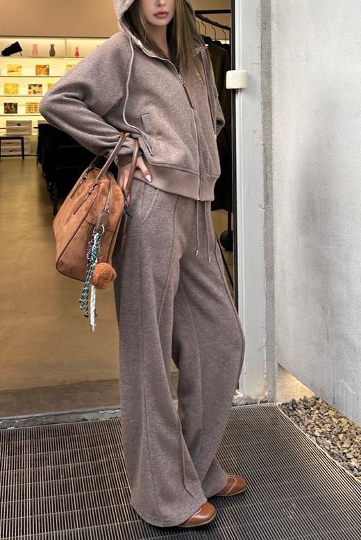 女款连帽外套阔腿直筒长裤套装zh014 商品图4