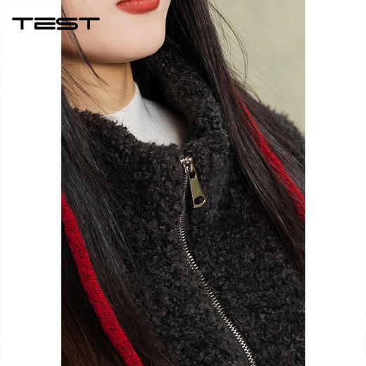 冬上新简约韩系立领仿羊羔绒外套224176 商品图3