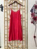「断码清仓」喜庆红蕾丝拼接100%桑蚕丝真丝度假风连衣裙 L码 ZFYY217 商品缩略图1