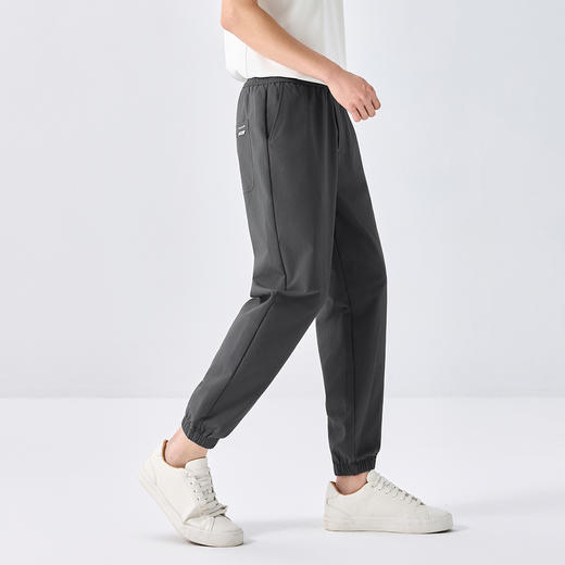 GXG男装25夏季时尚撞色抽绳舒适松紧腰简约百搭男式束脚长裤K&C 商品图6