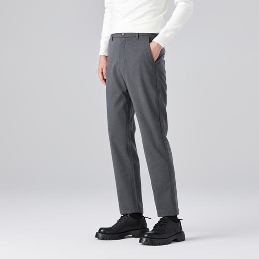 GXG男装秋季时尚百搭舒适微弹商务通勤男士休闲直筒长裤K&C 商品图4