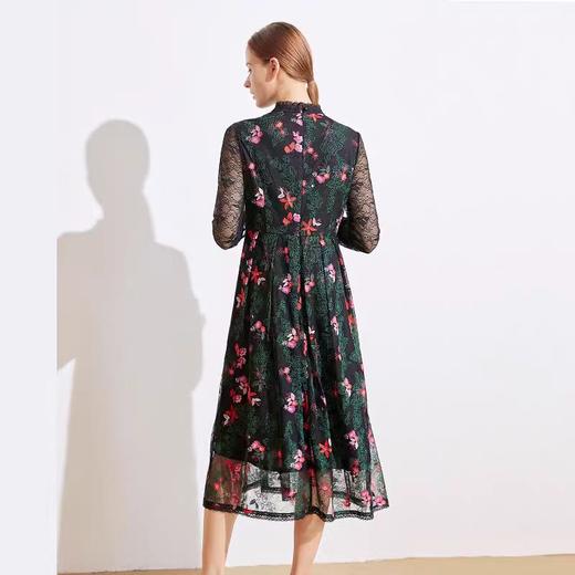 「断码清仓」秋冬款蕾丝镂空重工刺绣连衣裙 L码 ZFYY209 商品图1