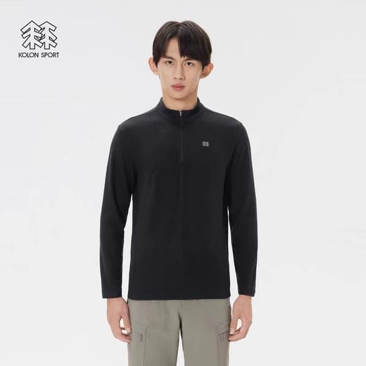 D121528秋冬新品户外新款男款弹力运动户外休闲中厚半高拉链长袖底衫 商品图3
