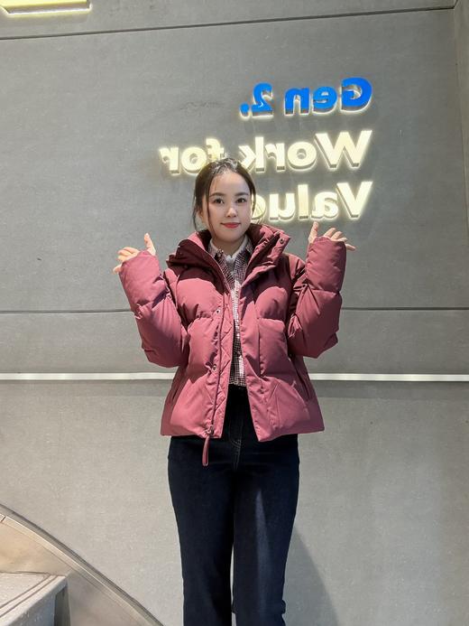 佐丹奴女装防风防泼水可机洗鸭绒短款连帽外套05375622 商品图3