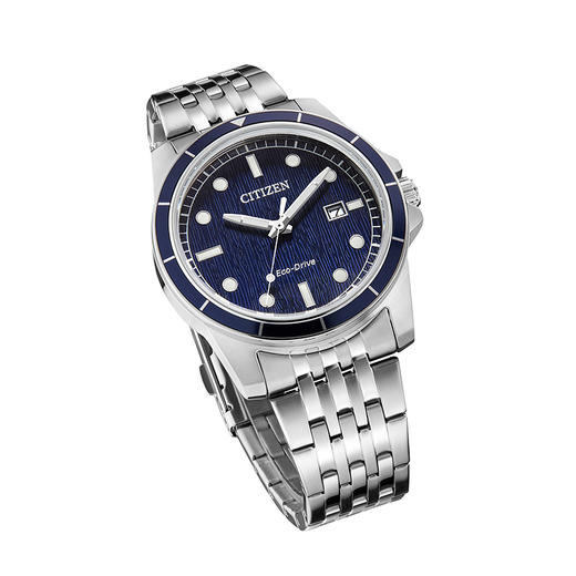 西铁城/CITIZEN光动能复古潮流钢带男表AW1818-59L 商品图2