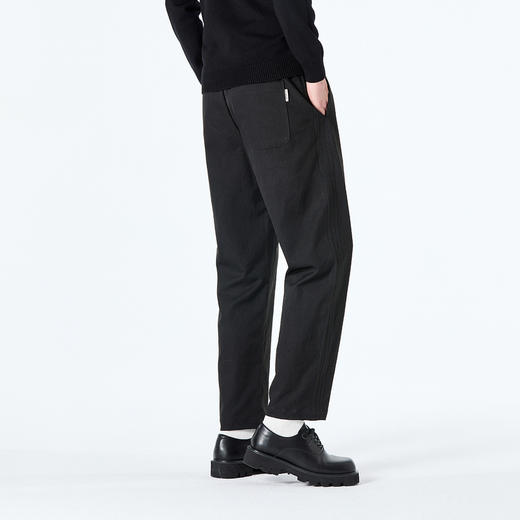 GXG男装秋季时尚简约纯色舒适松紧腰头直筒裤男式系绳休闲长裤K&C 商品图2