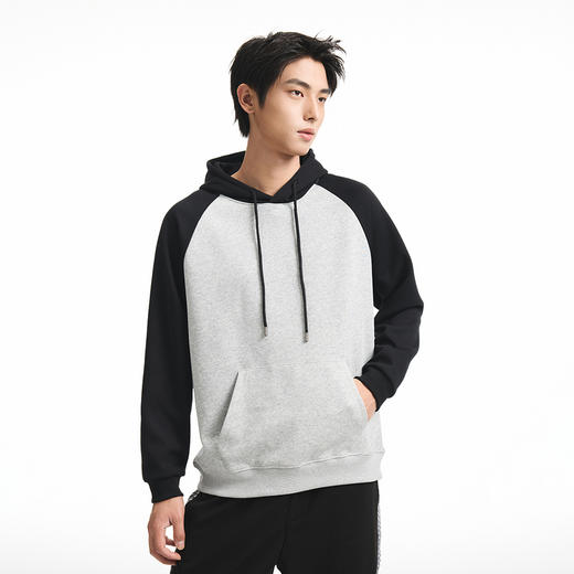 GXG男装秋季时尚撞色拼接潮牌情侣款连帽卫衣宽松百搭上衣外套K&C 商品图4