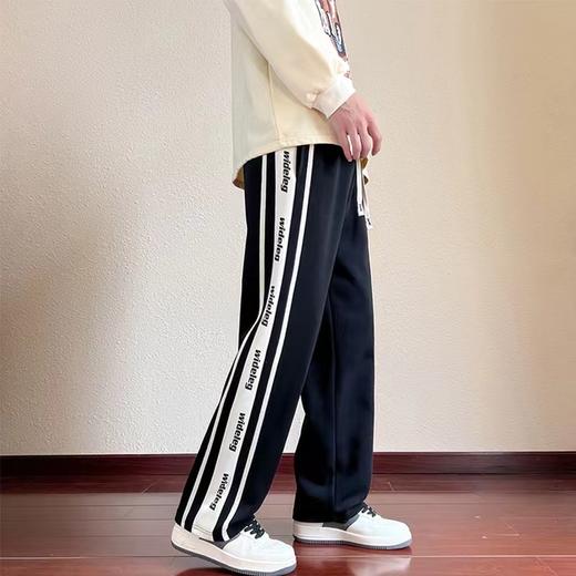 D121572简约百搭织带拼接休闲卫裤男女同款 商品图7