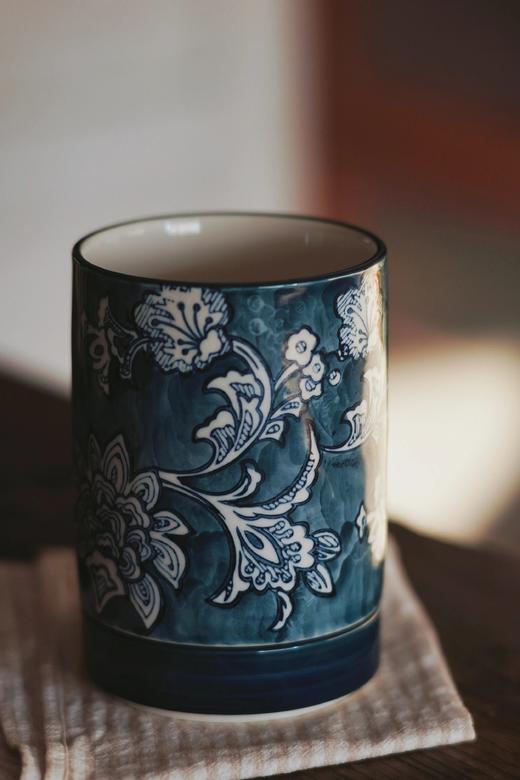 【分体式手绘青花陶瓷收纳筒】细腻手绘青花与贴心沥水设计的完美融合WD 商品图9