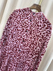 「断码清仓」粉紫半高领复古港风气质长袖豹纹裙 L码 ZFYY183 商品缩略图2