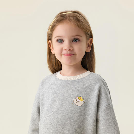 马克珍妮萌趣猫咪女童校园卫衣套装 宝宝运动套装春装新款560080 商品图3