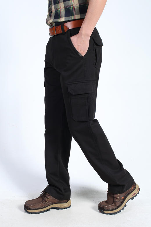 工厂直销男士秋冬户外加绒保暖休闲大码多袋裤9123A加厚工装 商品图2