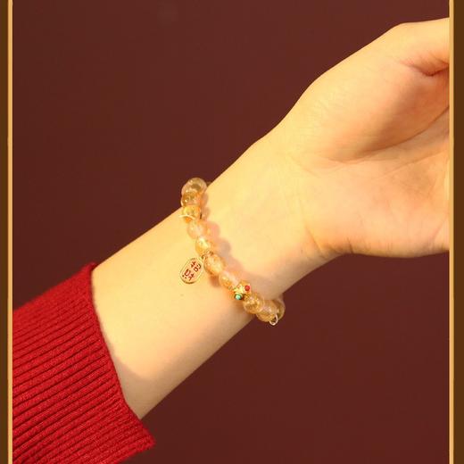 丁摩 金箔香灰琉璃手链女吉祥物手串故宫新款5ZF-4676 商品图2