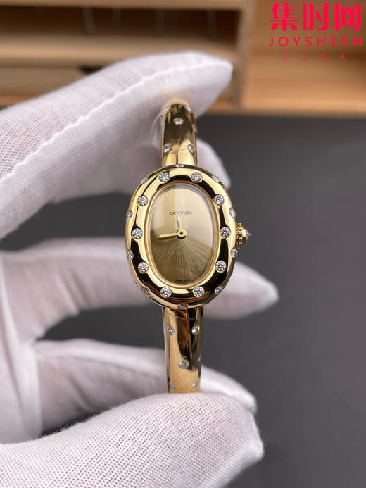 卡地亚 BBA浴缸手镯系列 浴缸满天星 女士腕表 新款实拍 包金莫桑钻 商品图2