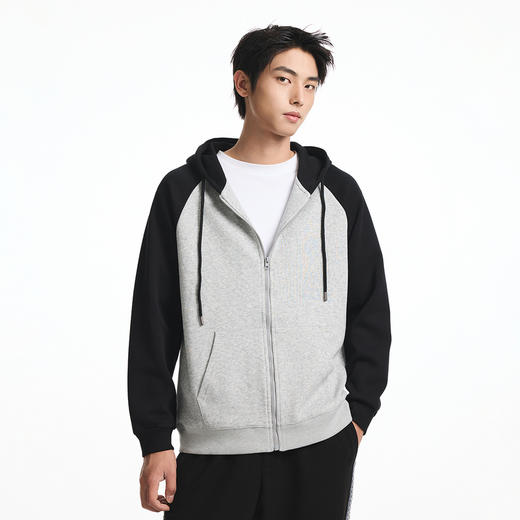 GXG男装秋季时尚潮流撞色休闲上衣男式宽松运动连帽开衫卫衣K&C 商品图6