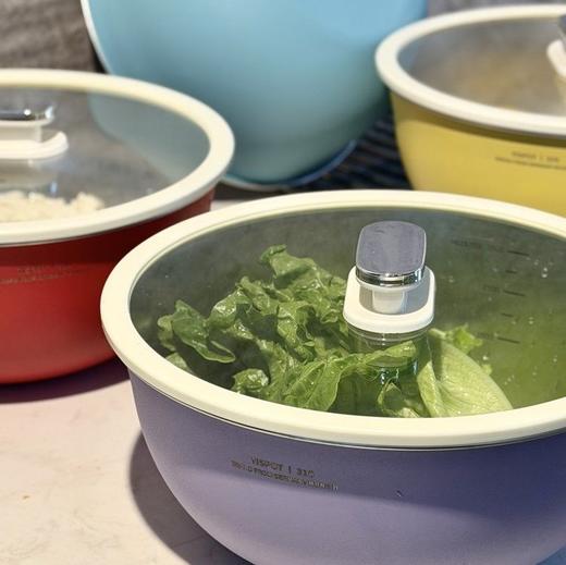 316食品级26cm大盆送盖【316食品级26CM多用盆】带玻璃盖 四色🉑️选,带刻度➕冷热可用♨️耐磨耐造可进洗碗机 商品图2