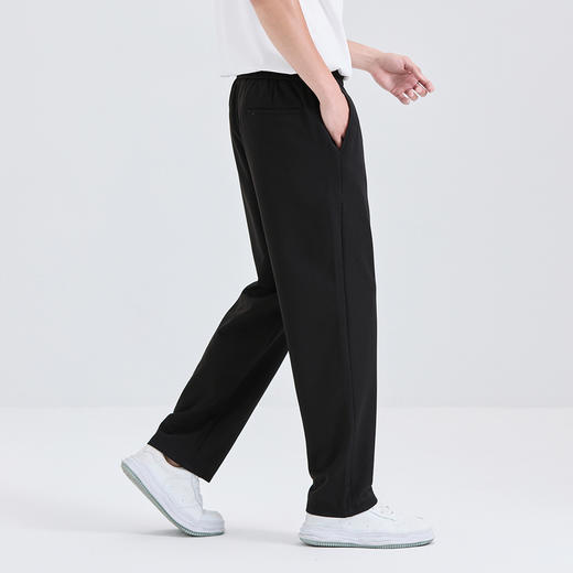 GXG男装25夏季时尚松紧腰系绳纯色百搭垂顺轻薄男式直筒休闲裤K&C 商品图3