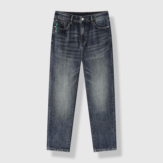 GXG男装25秋季简约纯色基础百搭牛仔裤休闲时尚亲肤男式锥形版裤K&C 商品图4