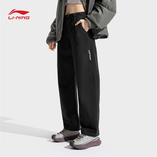 李宁户外CF溯女子直筒加绒保暖反光防泼水运动长裤AYKV606 商品图2