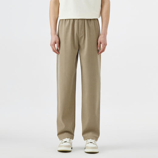 GXG男装25夏季时尚松紧腰抽绳运动休闲舒适百搭男式直筒长裤K&C 商品图8