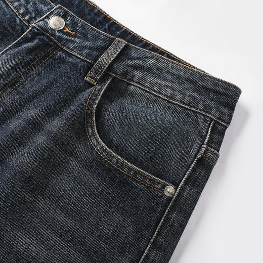 GXG男装25秋季简约纯色基础百搭牛仔裤休闲时尚亲肤男式锥形版裤K&C 商品图10