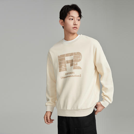 GXG男装秋季时尚潮流字母男士圆领百搭长袖卫衣K&C 商品图4