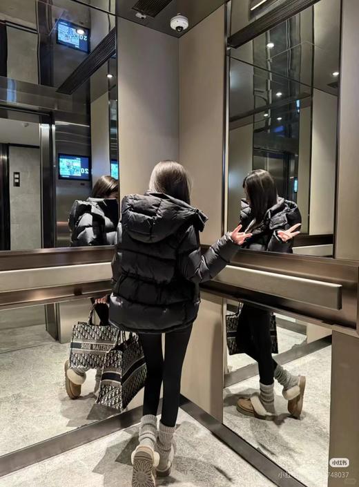 D121524五格收腰连帽羽绒服LW4BTOS女款 商品图12