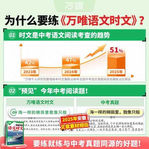 2026新版万唯中考语文时文阅读真题同源中考阅读理解专项训练 商品图1