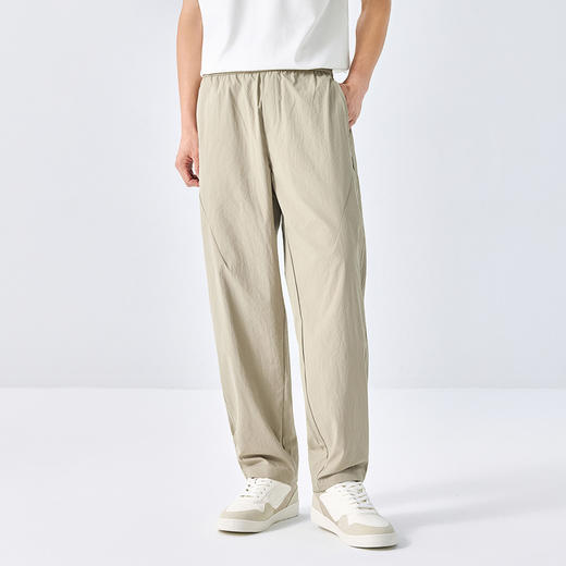 GXG男装25夏季时尚舒适松紧腰抽绳运动休闲直筒裤男式休闲裤K&C 商品图4