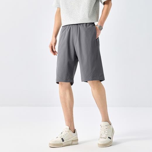 GXG男装25夏季时尚舒适松紧腰系绳运动休闲宽松百搭男式五分短裤K&C 商品图12