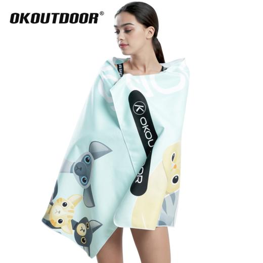 美国OKOUTDOOR 游泳沙滩毛巾 速干吸水不掉毛 健身房旅行运动浴巾 150*75cm 商品图0