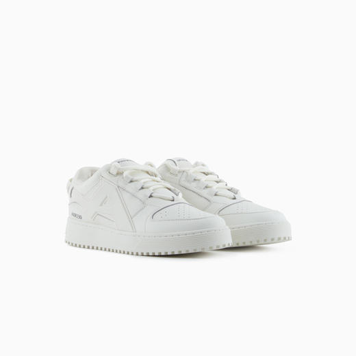 EMPORIO ARMANI 阿玛尼 男士EA徽标皮革休闲运动鞋 白色 EM003670 AF19554 U0011 商品图2