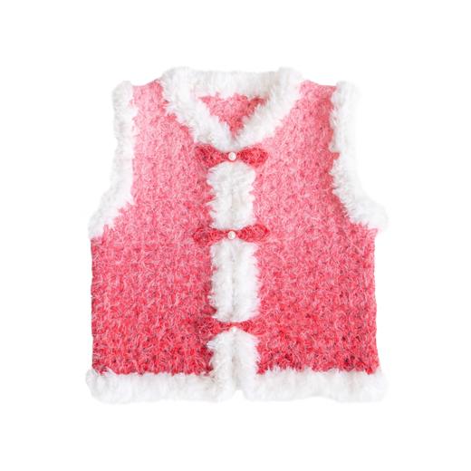 苏苏姐家绒缘盘扣马甲手工diy编织钩针毛线团梦羽马甲材料包 商品图4