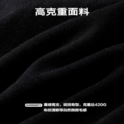 NPC潮牌高克重宽松立体字母印花休闲圆领卫衣男NP41ST21 商品图4