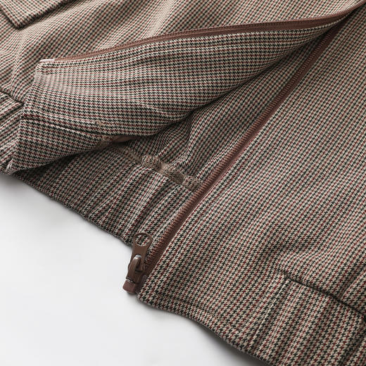 GXG男装25秋季经典千鸟格纹撞色复古休闲商务通勤男式翻领夹克K&C 商品图11